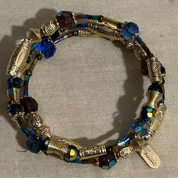 FELICIA Signed, Multilayer Mutlicolor Wrap Bracelet - Picture 2 of 4